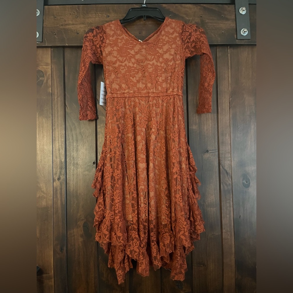 Elegant Rust Lace Girls MIA Joy Dress***NWT***